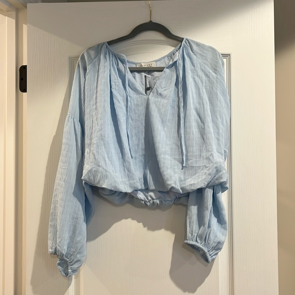 WAYF Blue Blouse